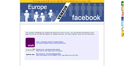 Desktop Screenshot of europe-v-facebook.org